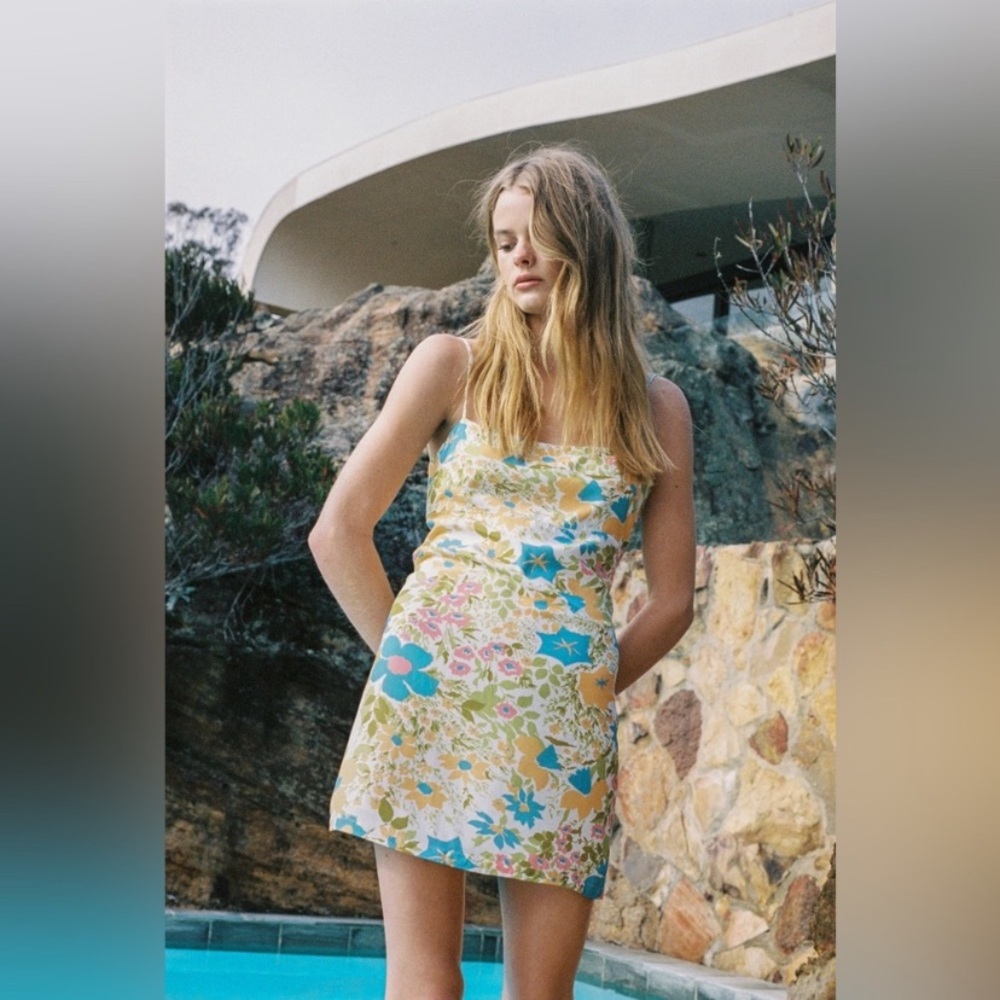 With Jean Multicolor Floral Jane Mini Dress